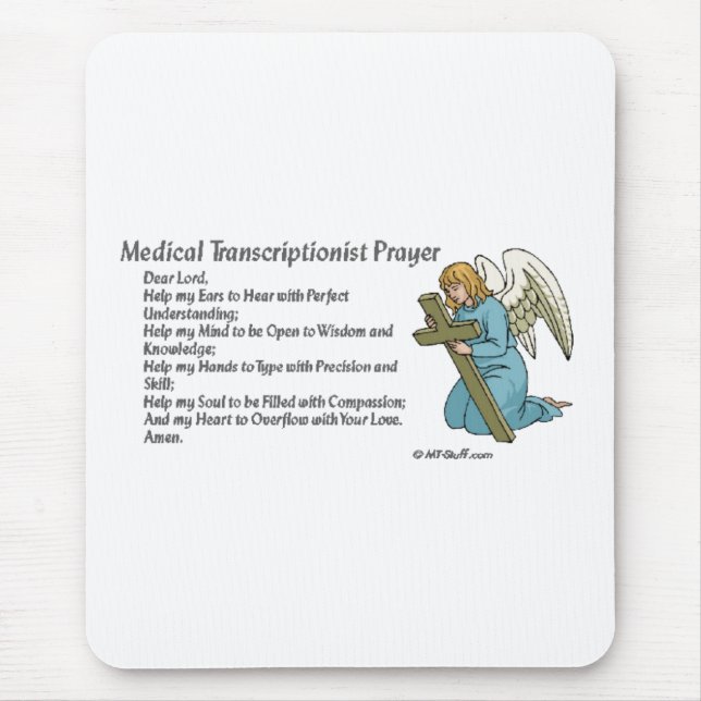 Mousepad Oração de Transcrição Médica (Frente)