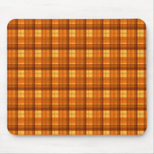 Mousepad Orange Checked Tartan Impressão,
