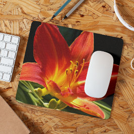Mousepad Orange Daylily Bloom Floral