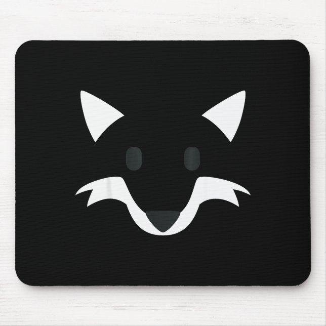 Mousepad Orange Fox Face Halloween Apparel Matching Group F (Frente)