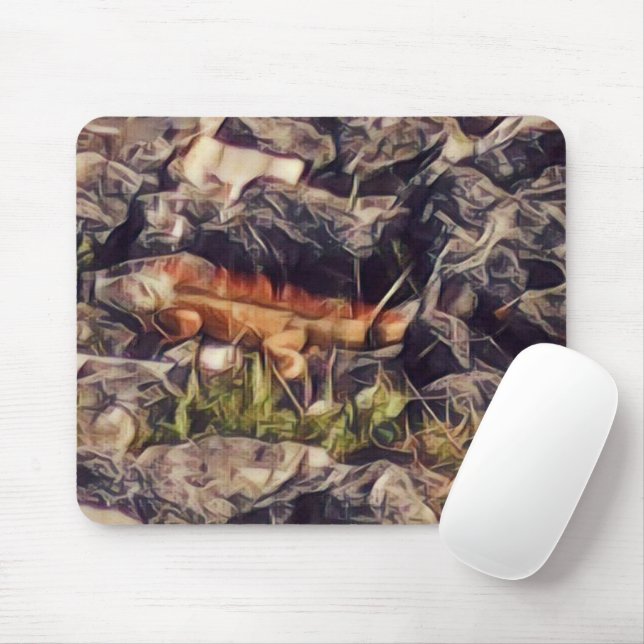 Mousepad Orange Guana Art (Com mouse)