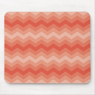 Mousepad Orange Peach Chevron