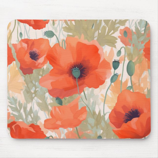 Mousepad Orange Poppy Meadow (Frente)