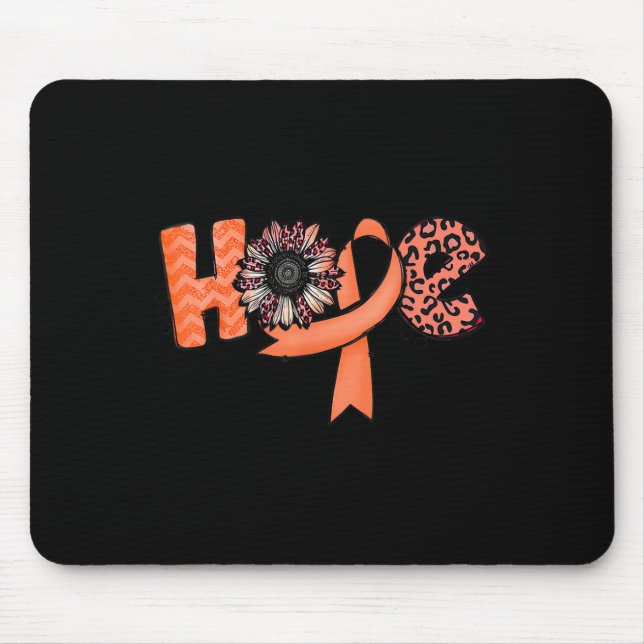 Mousepad Orange Ribbon Lepard Sunflower Hope RSD CRPS Awar (Frente)