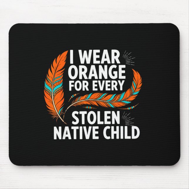 Mousepad Orange Unity Day Every Child Native American Women (Frente)