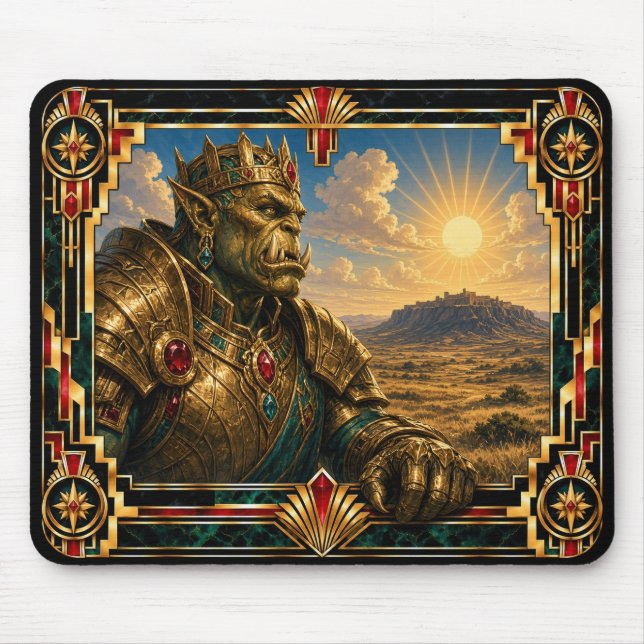 Mousepad Orc, Art Deco Mítico (Frente)