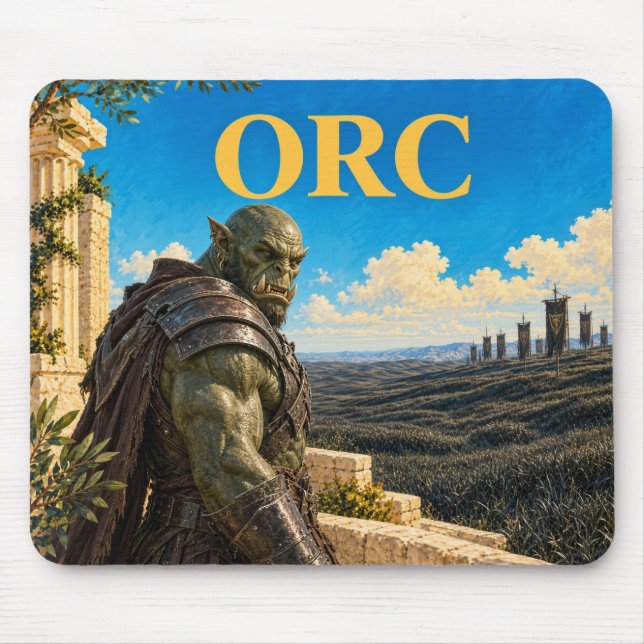 Mousepad Orc, Monstro de Fantasia Gótica (Frente)