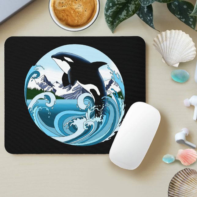 Mousepad Orca Killer Baleia - Oceano Azul (Criador carregado)