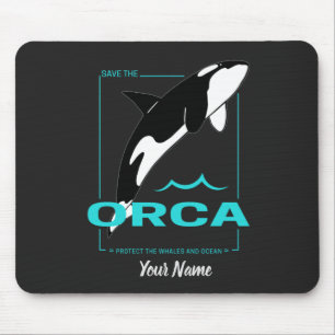 Mousepad Orca Killer Whale para uma garota que ama Orcas