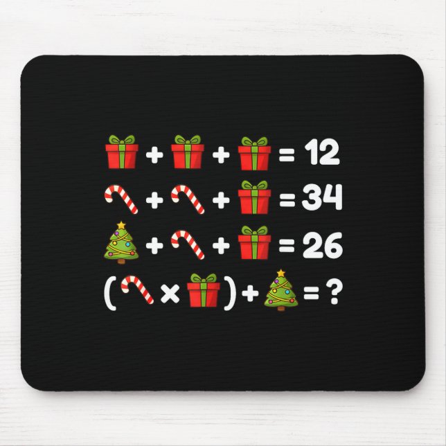 Mousepad Order Of Operations Quiz Christmas Math Teacher 67 (Frente)