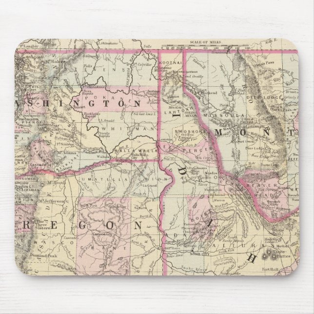 Mousepad Ore, Wash, Ida, Mont (Frente)