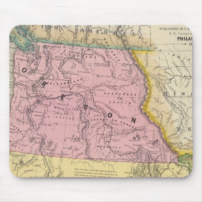Mousepad Oregon, Alta Califórnia e Novo México (Frente)