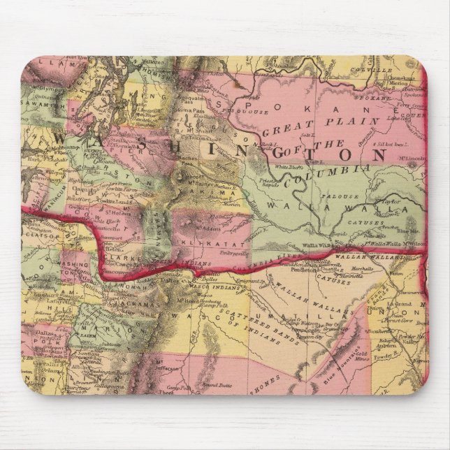 Mousepad Oregon, e o Território de Washington (Frente)