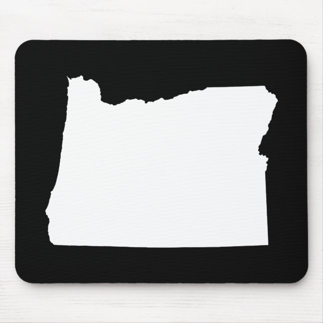 Mousepad Oregon em Branco e Preto (Frente)