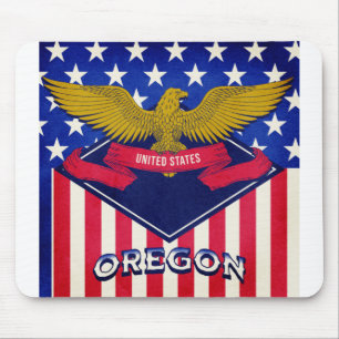 Mousepad Oregon USA Flag