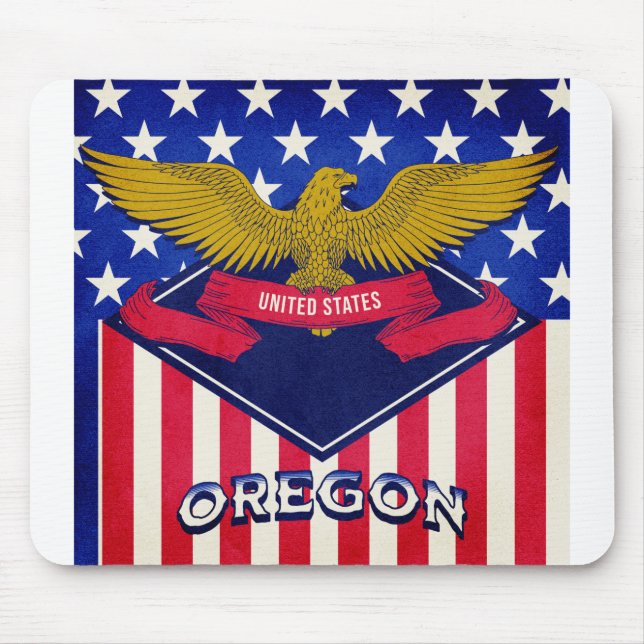 Mousepad Oregon USA Flag (Frente)