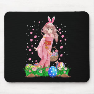 Mousepad Orelhas de Coelho de Páscoa Kawaii Anime Japonês M