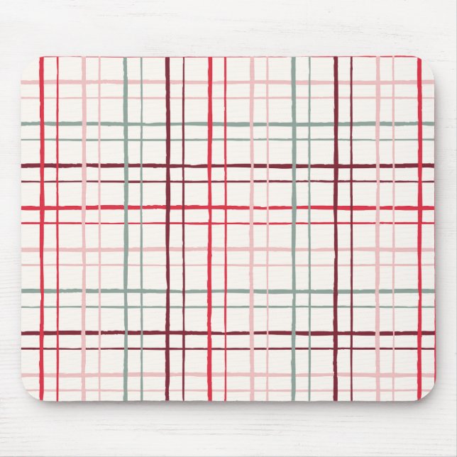 Mousepad Organic Wobbly Check Grid Pattern Sweetheart Glaze (Frente)