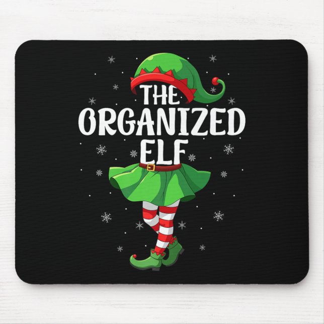 Mousepad Organized Elf Christmas Girls Women Elf Squad Xmas (Frente)