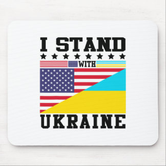 Mousepad Orgulho Americano da Ucrânia Vintage Retro Fla ucr