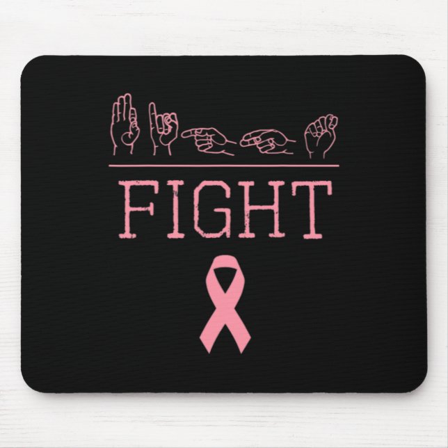 Mousepad Orgulho Asl Luta Contra A Sensibilização Do Cancer (Frente)
