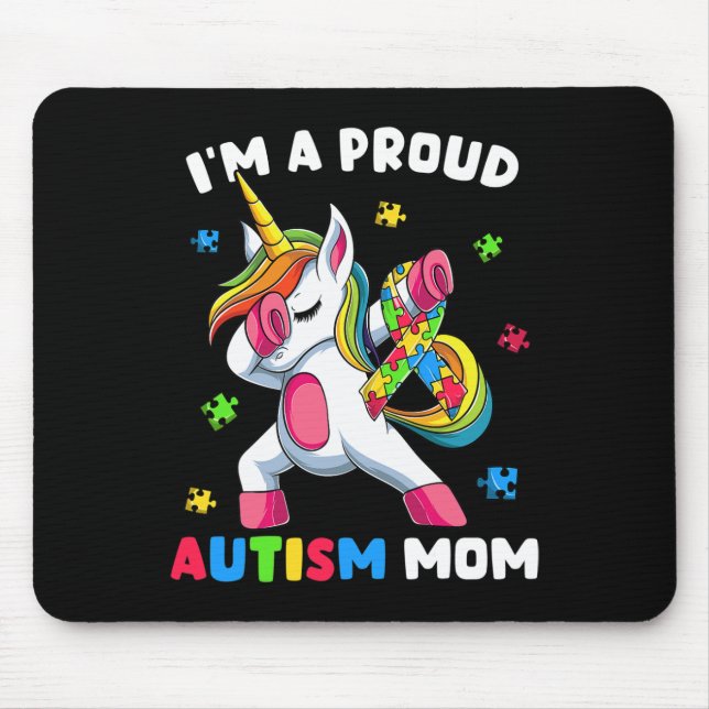 Mousepad Orgulho Autismo Mãe Dab Dance (Frente)