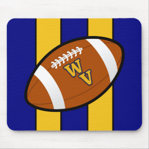 Mousepad Orgulho azul e Dourado do futebol de West Virginia
