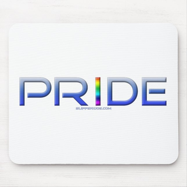Mousepad Orgulho Colorido de SlipperyJoe palavra arco-íris  (Frente)