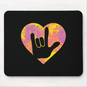 Mousepad Orgulho da Linguagem Americana de Sinais Fofa Cons