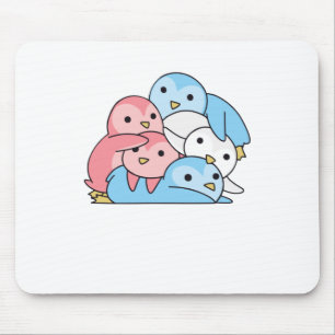 Mousepad Orgulho de Sinalizador Transgênero Lgbtq Cute Peng