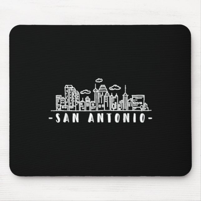 Mousepad Orgulho de Tx de Skyline San Antonio Texas (Frente)
