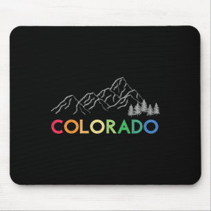 Mousepad Orgulho do Colorado Caminhada Arco-íris Retro Vint