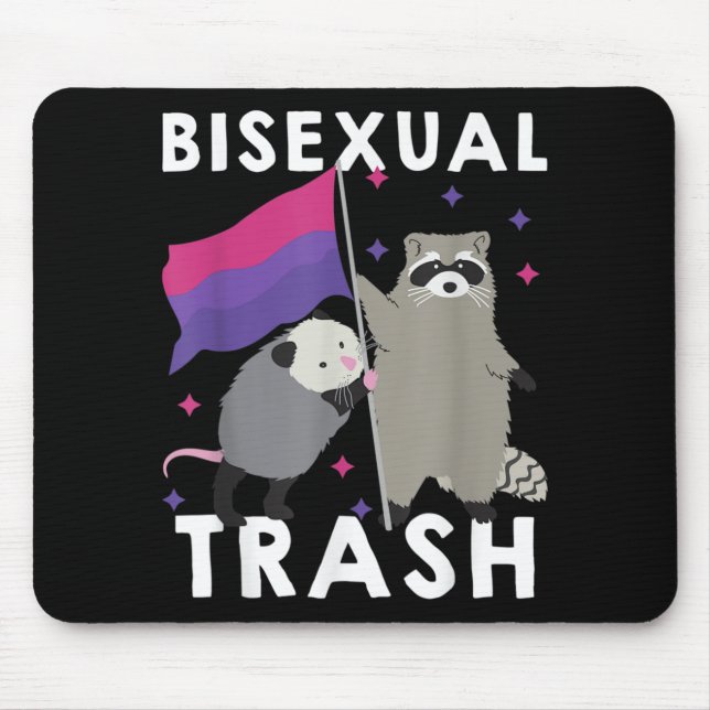 Mousepad Orgulho gay de lixo bissexual Rótulo LGBT (Frente)