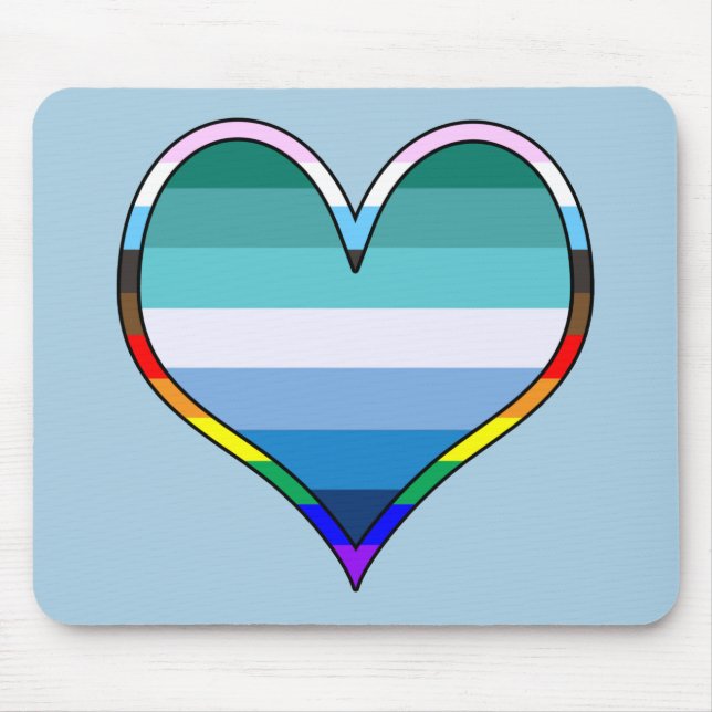 Mousepad Orgulho gay Heart (Frente)