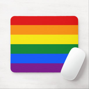 Mousepad Orgulho gay LGBT 6 - Bandeira Arco-íris com Faixa