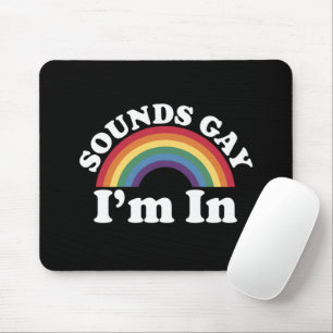 Mousepad Orgulho Gay LGBT Arco-íris Soa Gay Estou Dentro 