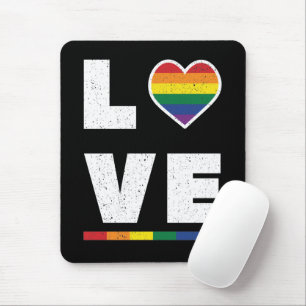 Mousepad Orgulho gay LGBTQ Sinalizador Distúrbio do Amor Gr
