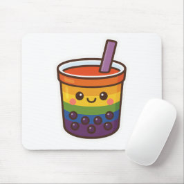 Mousepad Orgulho LGBTQ+ do Rainbow Bubble Tea