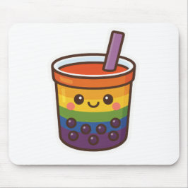 Mousepad Orgulho LGBTQ+ do Rainbow Bubble Tea