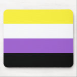 Mousepad Orgulho Não Binário<br><div class="desc">A bandeira não-binária foi criada em 2014 pelo ativista Kye Rowan. Cada cor de faixa representa diferentes tipos de identidades não-binárias: Amarelo para pessoas que se identificam fora do binário de gênero, branco para pessoas não-binárias com múltiplos gêneros, roxo para aqueles com uma mistura de gêneros masculinos e femininos e...</div>