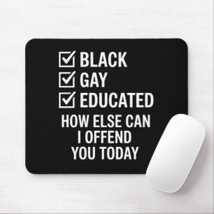 Mousepad Orgulho Negro Gay Engraçado Apoia Direitos LGBTQ