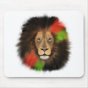 Mousepad orgulho negro leão vermelho verde unidade selva ga
