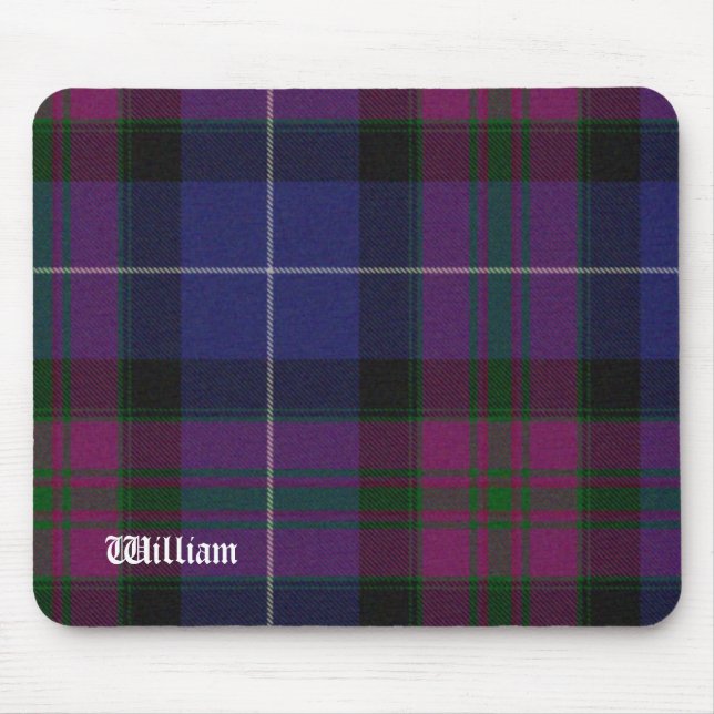 Mousepad Orgulho roxo considerável da xadrez de Tartan de (Frente)