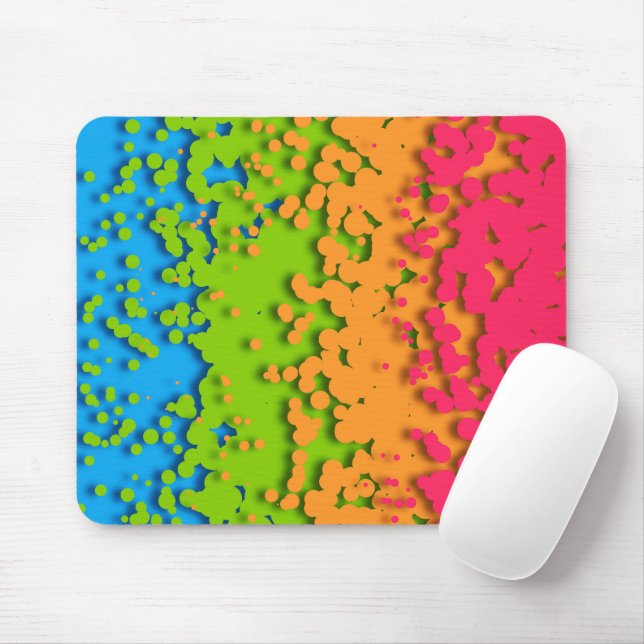 Mousepad Orgulhos Panromântico Groovy Retro Bubbly Trippy F (Com mouse)