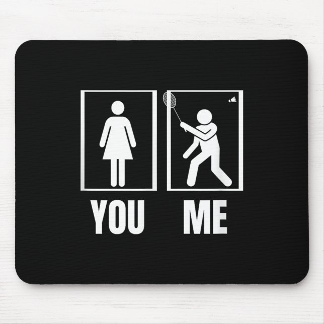 Mousepad Orgulhosa Jogadora de Badminton Mulheres Peteca Ba (Frente)
