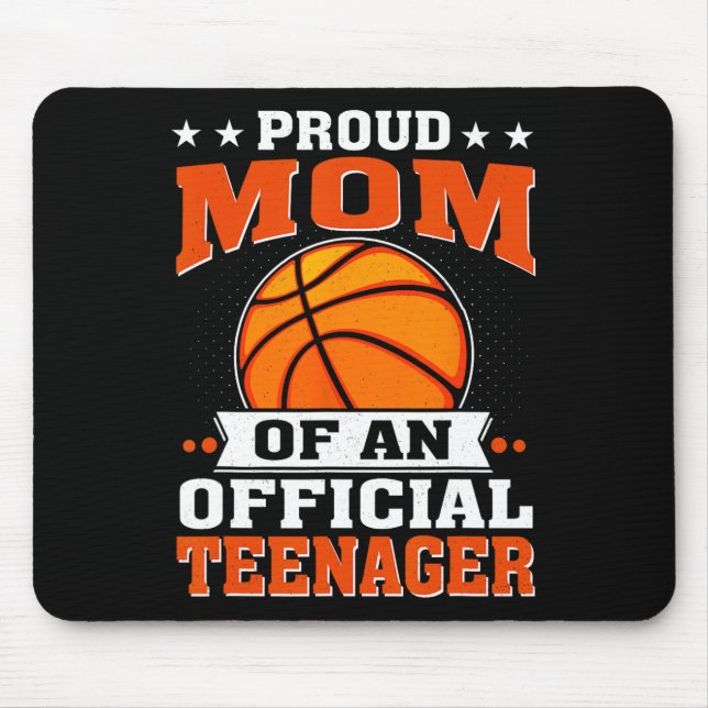 Mousepad Orgulhosa Mãe De Um Adolescente Oficial 13 Birthda (Frente)