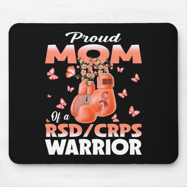 Mousepad Orgulhosa Mãe De Um Guerreiro De Rsd Crps Boxando  (Frente)