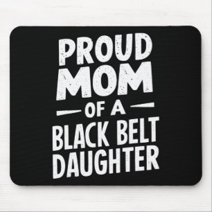 Mousepad Orgulhosa Mãe De Uma Filha Negra Do Cinturão 12