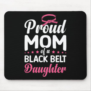 Mousepad Orgulhosa Mãe De Uma Filha Negra Do Cinturão 16