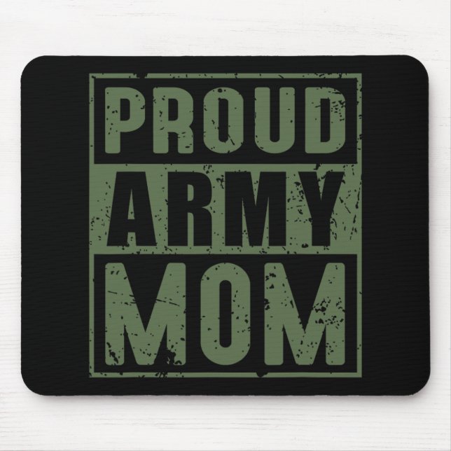 Mousepad Orgulhosa Mãe do Exército Veterana Militar America (Frente)